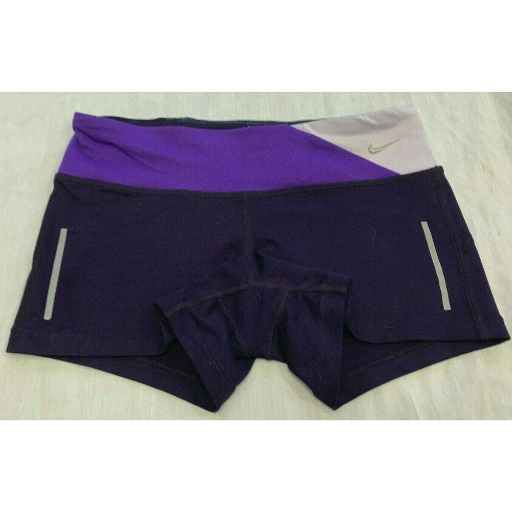 NIKE DRI FIT WOMENS PULL ON ATHLETIC YOGA SHORTS SIZE S